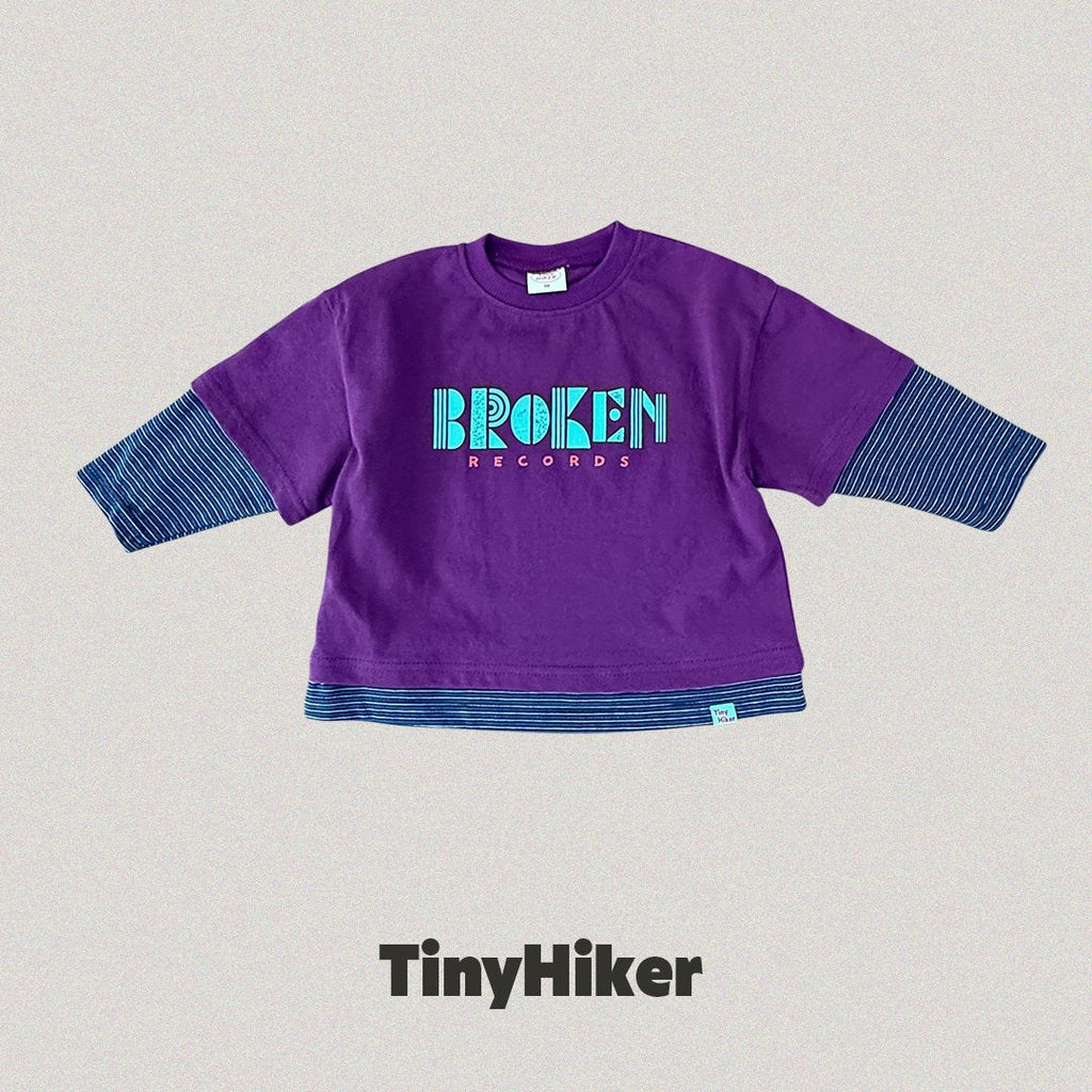 Tiny Hiker Record Layered Slim Tee