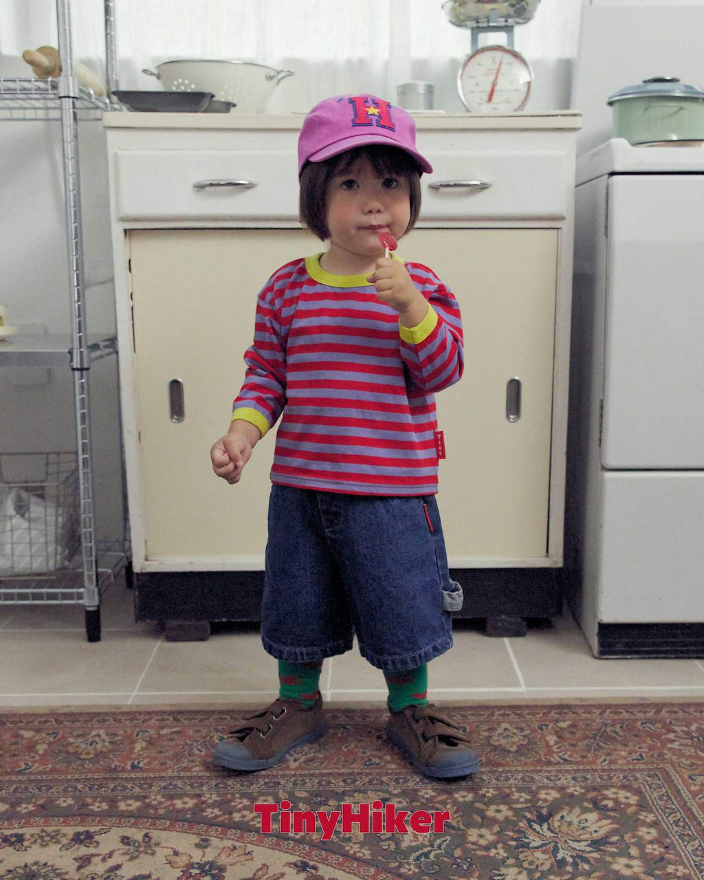 Tiny Hiker Freckle Stripe Tee