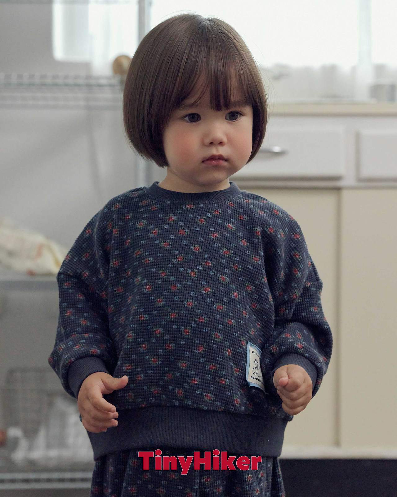 Tiny Hiker Madeleine Waffle Sweatshirt