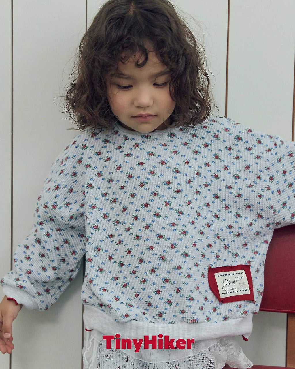 Tiny Hiker Madeleine Waffle Sweatshirt