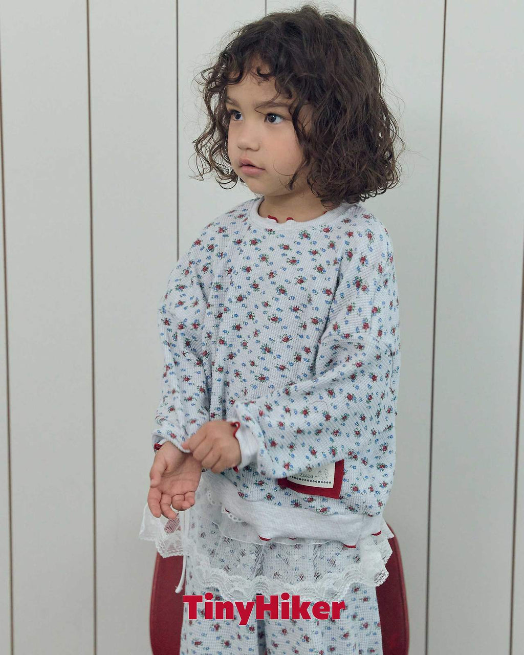 Tiny Hiker Madeleine Waffle Sweatshirt