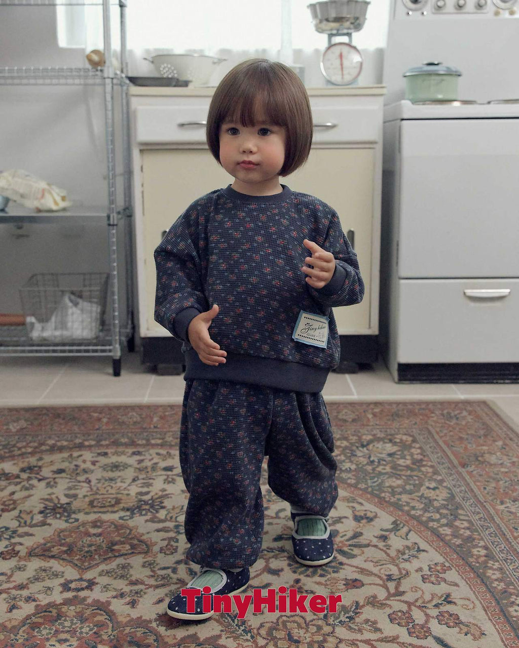 Tiny Hiker Madeleine Waffle Sweatshirt