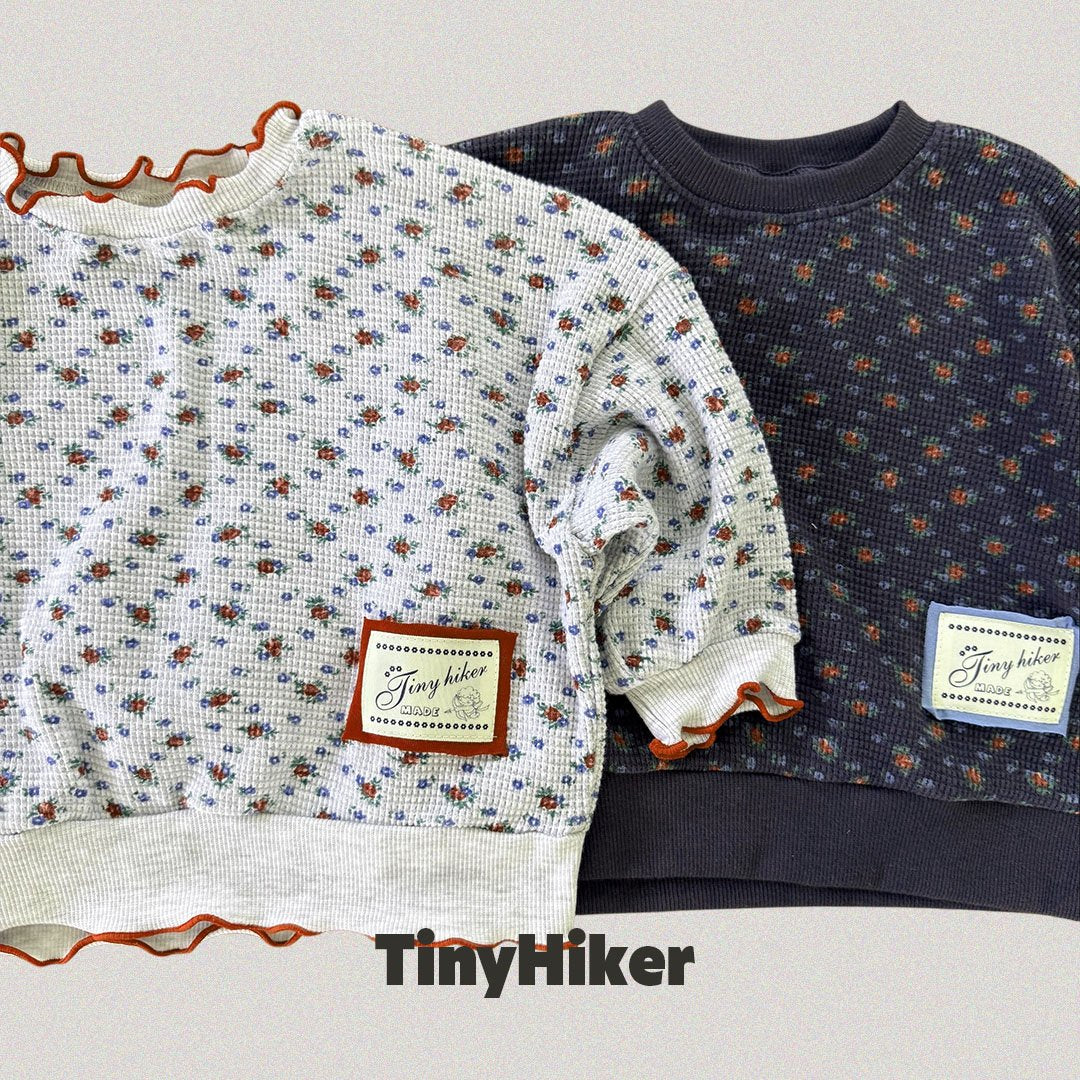Tiny Hiker Madeleine Waffle Sweatshirt