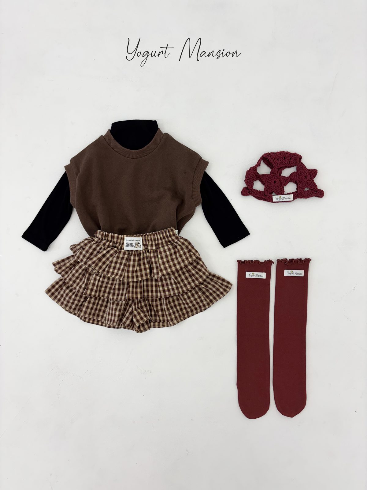 Yogurt Mansion Check Skort