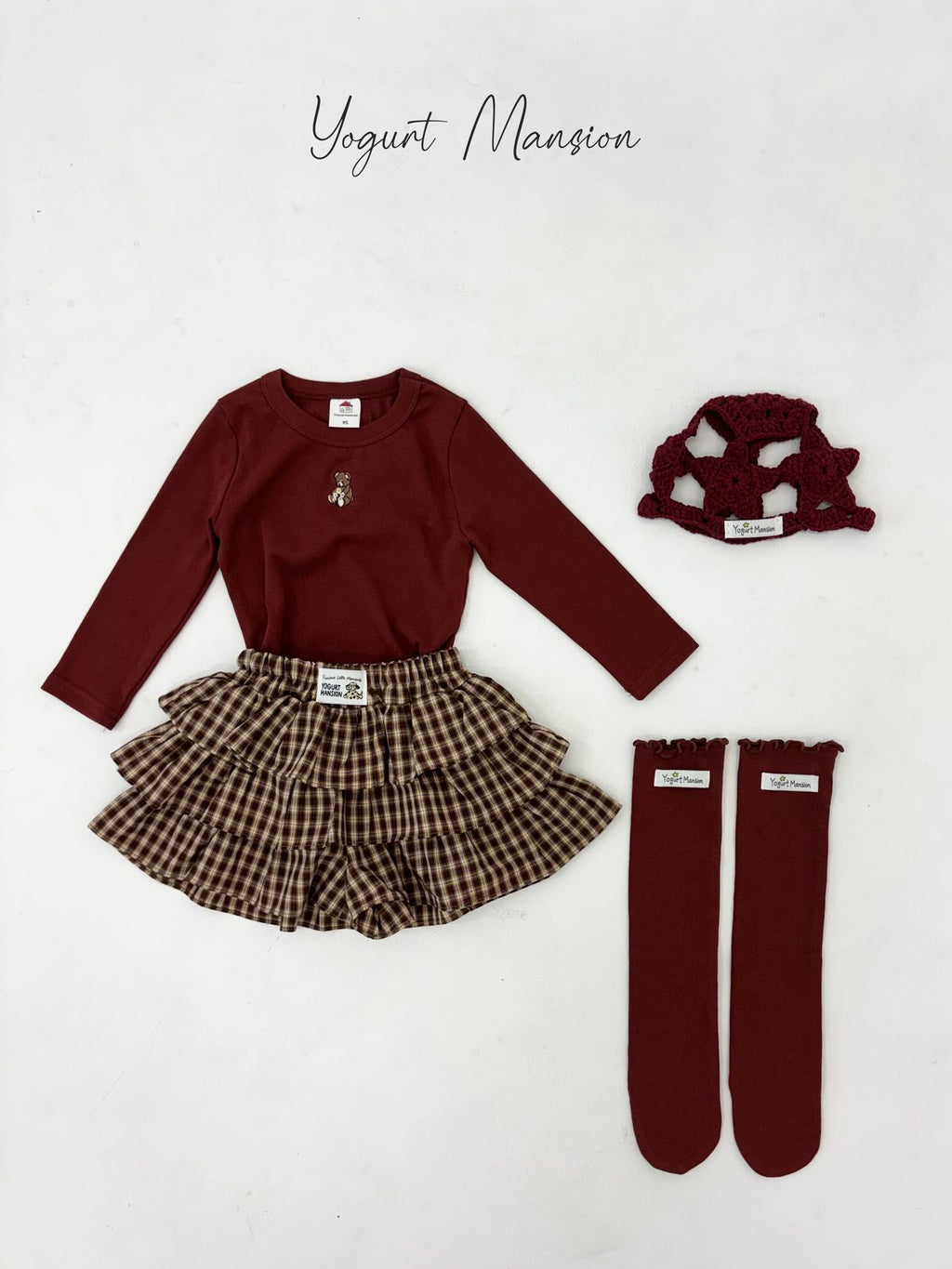 Yogurt Mansion Check Skort